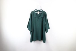 Vtg 90s Carhartt Mens 4XL Faded Spell Out Collared Pocket Polo Shirt Green USA - £31.51 GBP