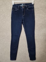 Old Navy Mid Rise Rockstar Super Skinny Jeans Womens 4 Long Blue Dark Wa... - $24.62