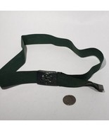 VTG Girl Scout Green Elastic Web Belt Slide Metal Buckle with Embossed L... - £10.35 GBP
