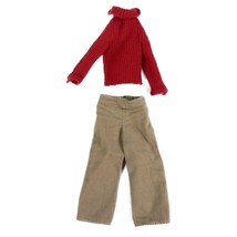 Vintage 1970s Mattel Sunshine Family Dad Steve Khaki Pants Red Sweater Outfit - $8.99