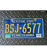 VINTAGE 2000s Pennsylvania Keystone State License Plate Blue Yellow BSJ ... - £19.46 GBP