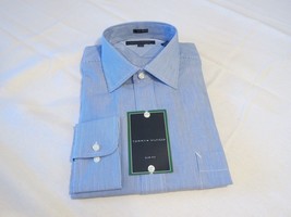 Tommy Hilfiger dress shirt long sleeve blue 15 1/2 34-35 slim stripe Men&#39;s spots - £21.08 GBP