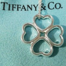 Tiffany &amp; Co. Necklace Pendant Sterling Silver 925 Clover - £326.33 GBP