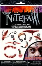 Realistic Zombie TEMPORARY FAKE TATTOOS Walking Dead Horror Costume-PIER... - £2.13 GBP