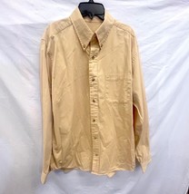 Eddie Bauer Yellow Long Sleeve Button Down Dress Shirt M - $213.82 MXN