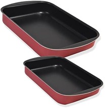 2 Tefal Oven Tray Set Non Stick Cooking Tray Rectangle Coated In France ... - $135.19