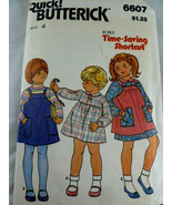 Vintage Butterick 6607 child size 4 Dress &amp; Jumper Complete - $6.77 CAD