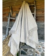 Gray Wool Throw Blanket Plaid - 100% New Zealand Wool (55&quot; x 80&quot;) - $123.09 CAD
