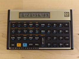 Vintage HP 12C Financial Calculator Gold Color Hewlett Packard Tested Wo... - $15.83