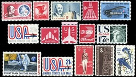 C66//C81, 1963-1971 Airmail Commemorative Set of 15 MNH Stamps - Stuart ... - $12.95