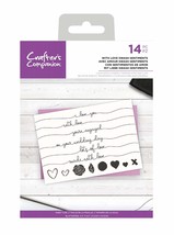 Made With Love Swash Sentiment Stamps 14pc You&#39;re Engaged On Your Wedding Day XO - £19.74 GBP