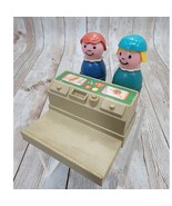 Vintage Fisher Price Little People Street Food Counter &amp; 2 Little People... - £20.22 GBP