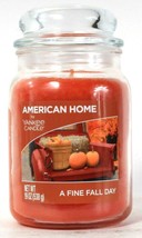 1 Count American Home By Yankee Candle 19 Oz A Fine Fall Day 1 Wick Glas... - £22.37 GBP