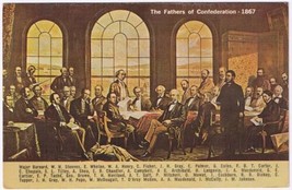 Postcard Greetings From Petrolia Fathers Of Confederation 1867 Ontario - £3.05 GBP