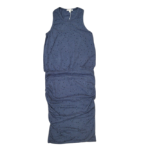 SUNDRY Womens Midi Dress Slub Spandex Printed Navy Size US 1 12A5-043 - £42.51 GBP