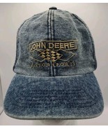 Vintage John Deere Motorsports Denim Tonkin Strapback Baseball Cap Nasca... - $24.96