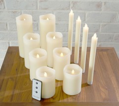 Home Reflections 12pc Ultimate Flameless Candle Set in Ivory - £72.45 GBP