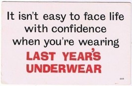 Comic Funny Postcard Last Years Underwear No 444 1975 Universal Crafts Toronto - $2.96