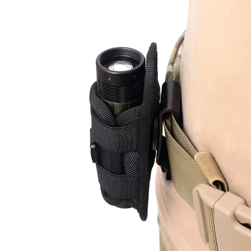 Degrees rotatable flashlight pouch holster torch case belt torch cover hunting lighting thumb200