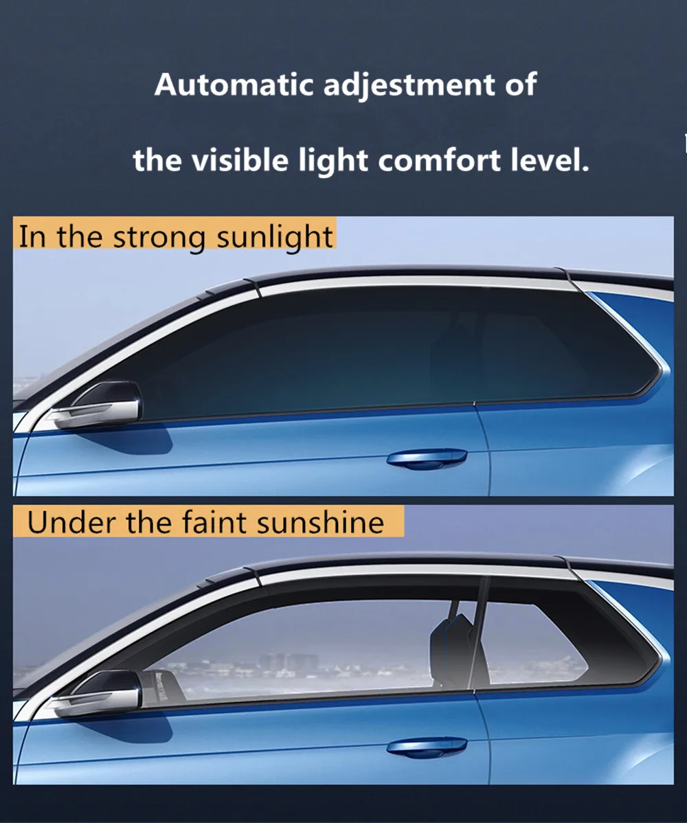 ICE 100cmx50cm Photochromic Film 20%~75%Light Transmission Car Window Tint  Cont - $104.28