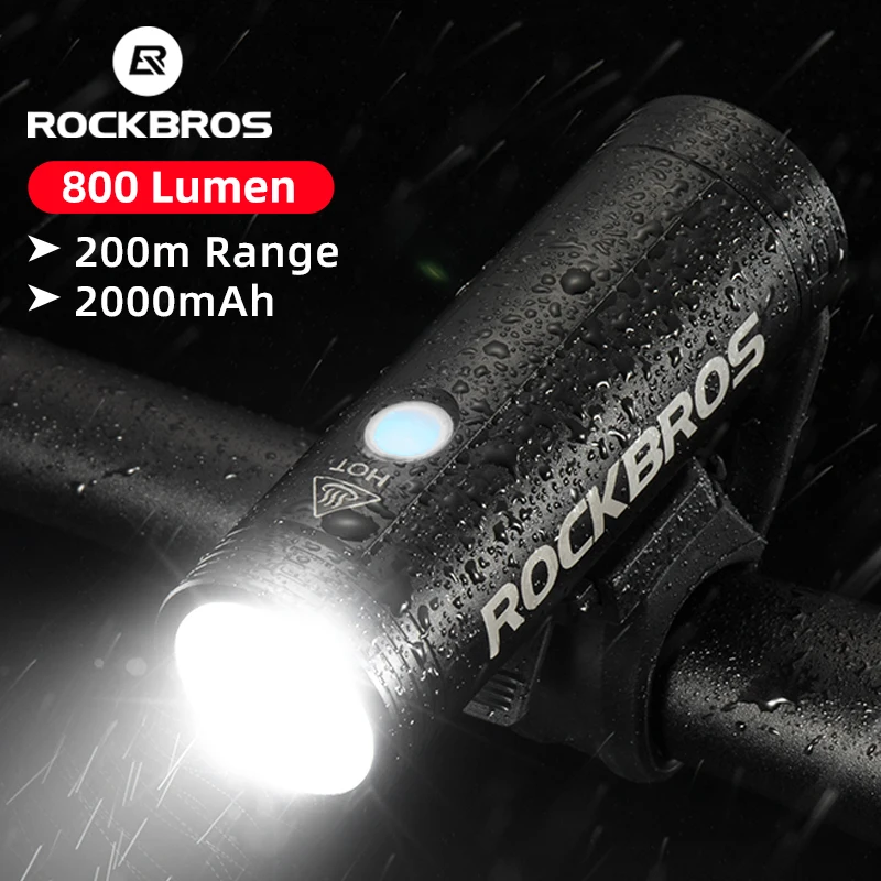 ROCKBROS 800 Lumen Bike Light Rechargeable Bicycle Lantern USB Front Lam... - $54.20+