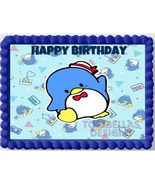 Kawaii Cute Boy Penguin Edible Cake Topper Frosting Sheet Icing Paper Ca... - £12.95 GBP