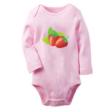 Baby Fruit Strawberry Pattern Romper Newborn Bodysuit Kids Jumpsuit Long Outfits - $11.08