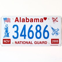2008 United States Alabama National Guard Passenger License Plate 34686 - $14.92 CAD