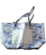 Victoria's Secret White Lavender Flowers Rose Tote Bag Large NWT - $32.50