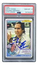 Chevy Chase Signed National Lampoon&#39;s Vacation Trading Card PSA/DNA Gem MT 10 - £151.35 GBP