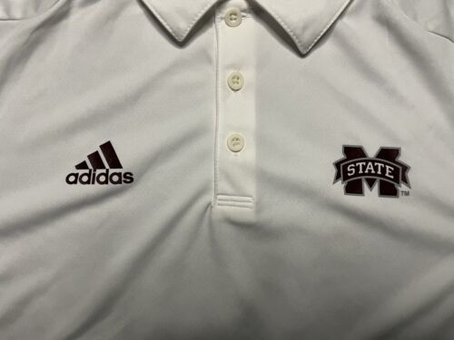 Primary image for Adidas Climalite Polo Short Sleeve Shirt Mississippi State Bulldogs Men’s Medium