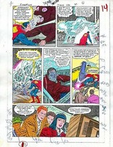 Original 1985 Superman 409 page 14 DC Comics color guide art colorist&#39;s artwork - £45.95 GBP