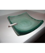 Stephen Schlanser Studio Art Glass Ashtray  Measures 7.5&quot; Square - $345.00