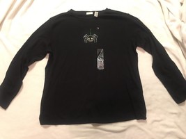Classic Elements Black Shirt Halloween Spider 20 22 W Long Sleeve NWT New - £2.84 GBP