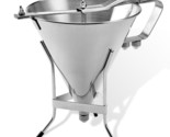 Confectionery Funnel With Stand And Three Nozzles - Stainless Steel Comm... - $118.99