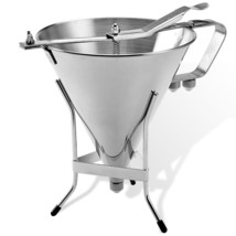 Confectionery Funnel With Stand And Three Nozzles - Stainless Steel Comm... - $113.04