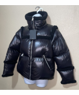 Mackage MIYA-R Puff Down Jacket with Shearling Trim Black SZ L NEW - $1,249.03 CAD