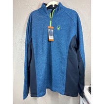 Spyder Men&#39;s Half Zip Outbound Stryke Sweater Jacket Blue Navy Size 2XL NWT - $745.43 MXN