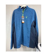 Spyder Men&#39;s Half Zip Outbound Stryke Sweater Jacket Blue Navy Size 2XL NWT - $39.95