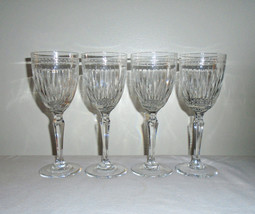Waterford Crystal Marquis Hanover Water Goblets 8 1/2&quot; Set of Four 1992-... - £98.92 GBP