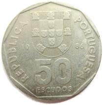 Republica Portuguesa 50 Escudos Coin 1986 - $9.89