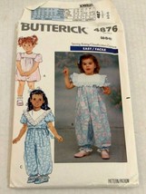 Vintage Butterick 4876 Child&#39;s Pants Romper, Jumpsuit Size 4-6 Sewing Pattern - £3.95 GBP
