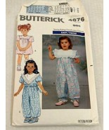 Vintage Butterick 4876 Child&#39;s Pants Romper, Jumpsuit Size 4-6 Sewing Pa... - £3.88 GBP