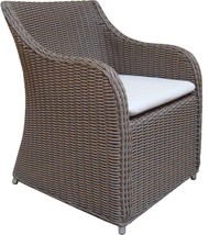 Dining Chair Padmas Plantation Porto Fino Gray Powder-Coated Aluminum Kubu - £1,741.79 GBP