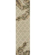 2&#39; X 10&#39; Sage Tropical Leaves Mosaic Wool Indoor Runner Rug - €293,33 EUR