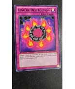 Yugioh - Ring Of Destruction (Black Text Rare) (1st Edition) - BP01-EN050 LP - £3.77 GBP