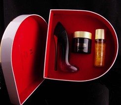 Carolina Herrera box set - Good Girl red shoe Perfume body creme  - 3pc gold fla - £148.33 GBP