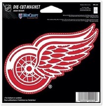 NHL Detroit Red Wings Logo on 4 inch Auto Magnet Die-Cut by WinCraft - £12.63 GBP