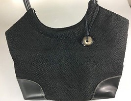 The Sak Black Twill PVC Shoulder Bag Handbag Purse  - $35.77