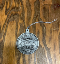 Heinz pickle pure foods 57 variety products vintage pewter medallion - $69.25